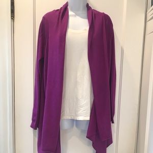 DKNY fuchsia wrap sweater